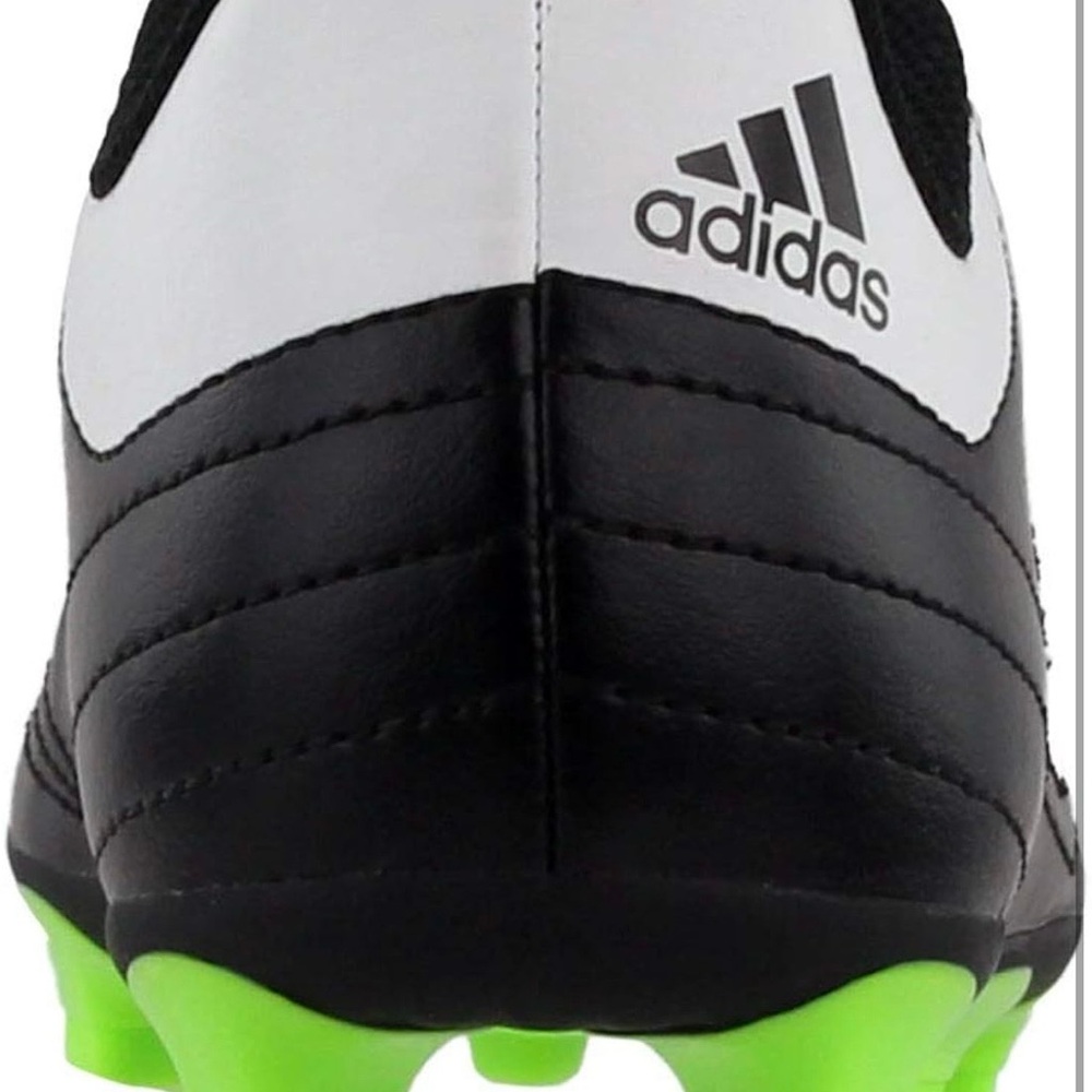 adidas Black with Neon Green Youth Soccer Cleats - Picture 4 of 10